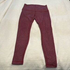 Lululemon dark red mini herringbone leggings